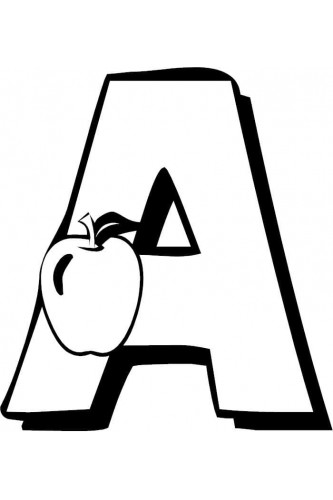 Яблоко с буквой А