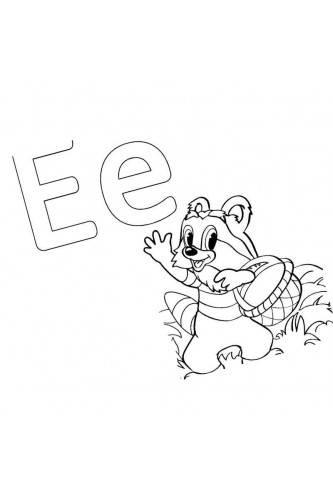 Раскраска Нормальная буква Е