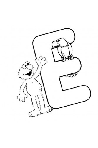 Раскраска Обычная буква Е