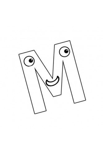 Раскраска Фантастическая буква М