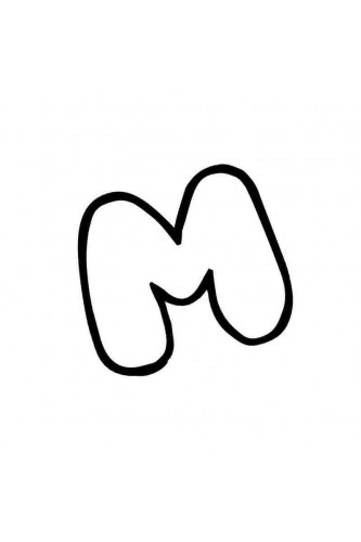 Раскраска Популярная буква М