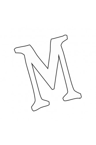 Раскраска Смешная буква М