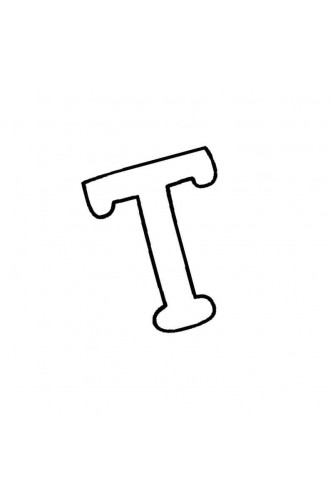 Раскраска Правильная буква Т