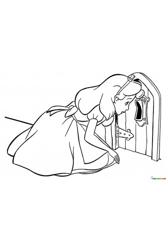 Раскраска Алиса и маленькая дверь