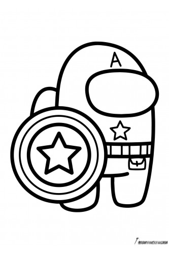 Амонг Ас персонаж Капитан Америка