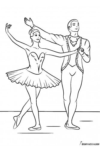 Раскраска Артисты балета