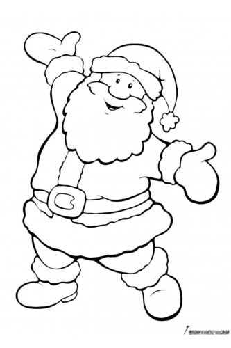 Раскраска Дед Мороз приглашает всех на праздник