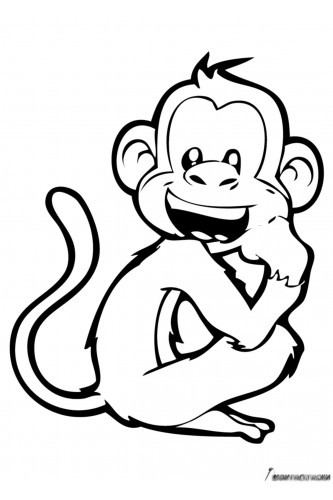Довольная обезьяна