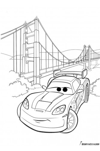 Раскраска Джефф Горвет возле Бруклинского моста