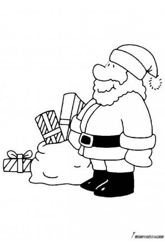 Раскраска Коробки с подарками от Деда Мороза