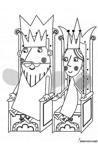 Король и Королева Чертополох на троне