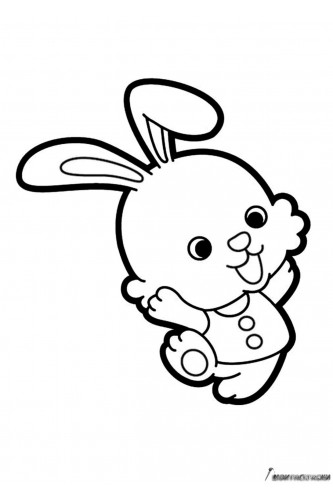 Раскраска Кролик-малыш на празднике