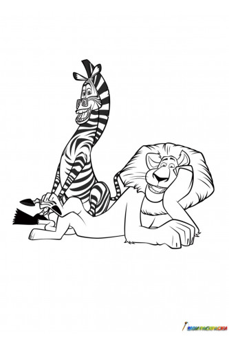 Лев и зебра Мадагаскара 3