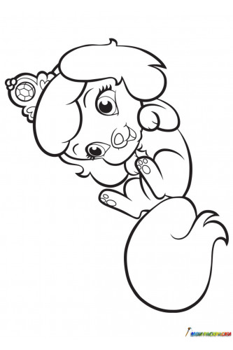 Раскраска Любимец Золушки щенок Тыковка