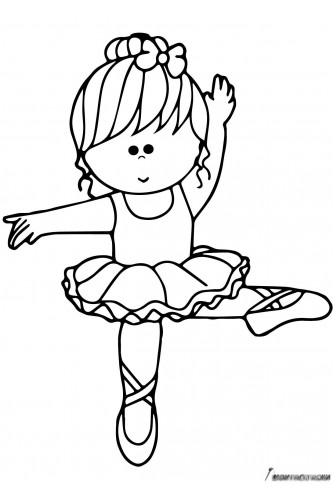 Раскраска Малышка-балерина