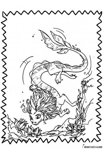 Раскраска Морской дракон Сису