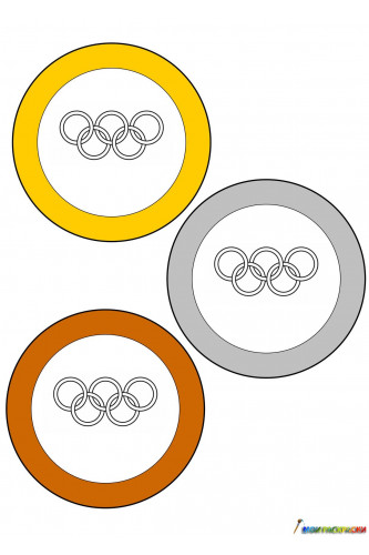 Раскраска олимпийские медали