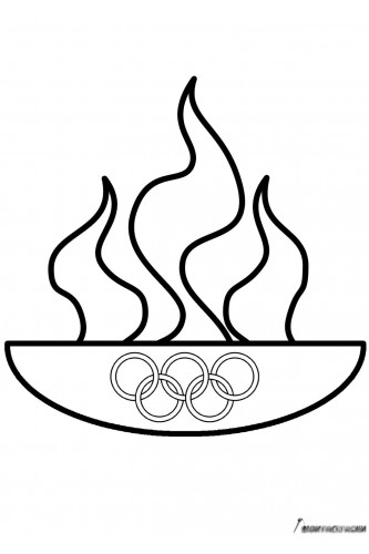 Раскраска олимпийский огонь