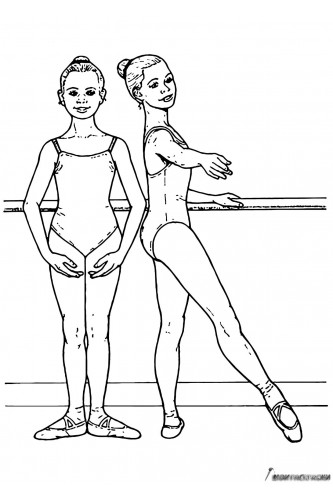Раскраска Осанка и позиция балерины