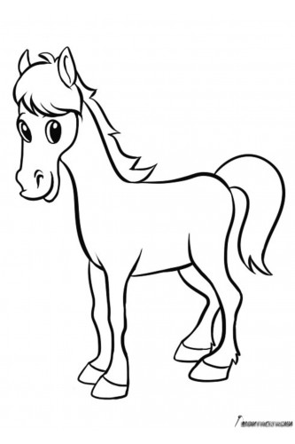 Раскраска Простая лошадка
