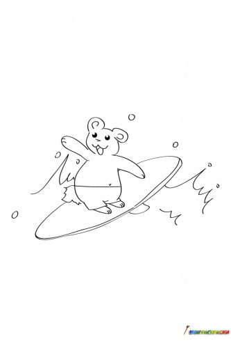 Серфинг с медвежонком