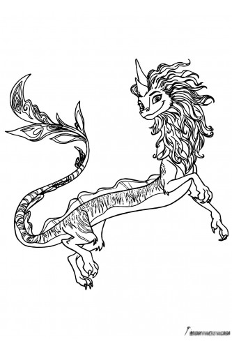 Раскраска Сису последний дракон