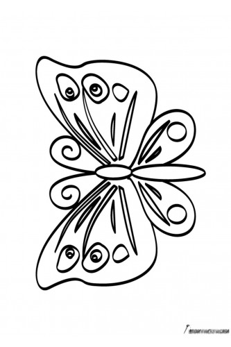 Раскраска Весёлая бабочка