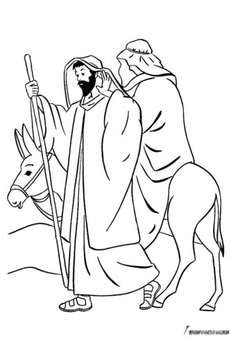 Раскраска Весть о рождении Христа