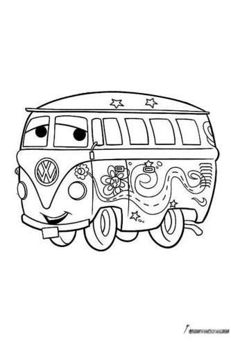 Раскраска Забавный автобус Филмор
