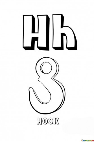 Раскраска Буква H английского алфавита