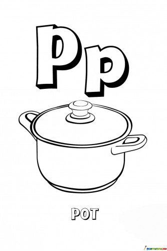 Раскраска Буква P английского алфавита