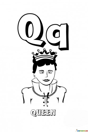Раскраска Буква Q английского алфавита