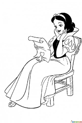 Белоснежка читает письмо