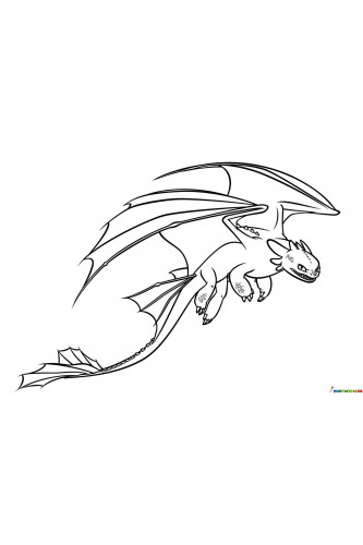 Раскраска Злобный дракон