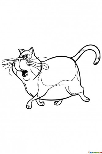 Раскраска Кот Джо Гарденера из мультфильма Душа