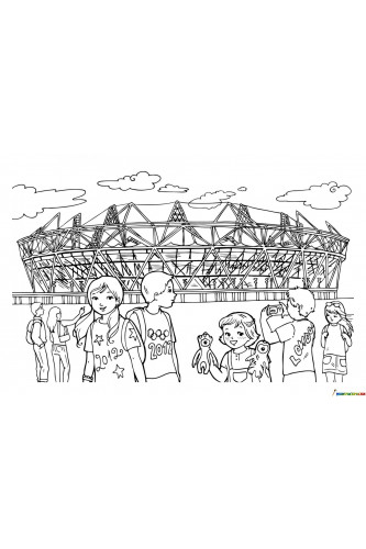 Раскраска Олимпийский стадион