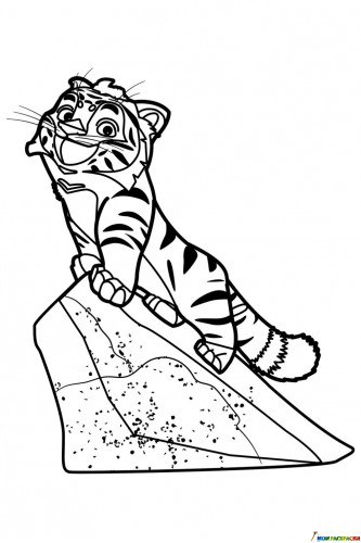 Раскраска Амурский тигр Тиг