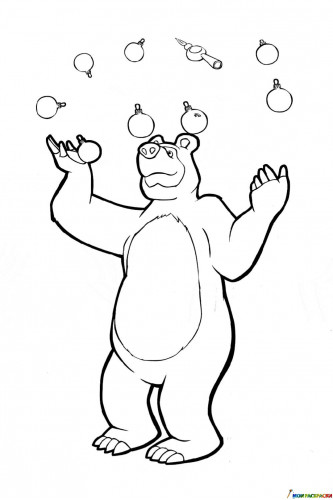 Медведь жонглирует