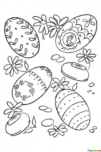 Раскраска Варианты раскрашивания пасхальных яиц