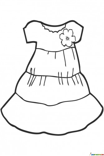 Раскраска Платье для малышей