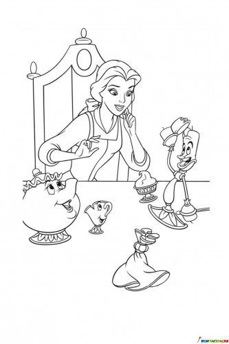 Принцесса и сказочные персонажи