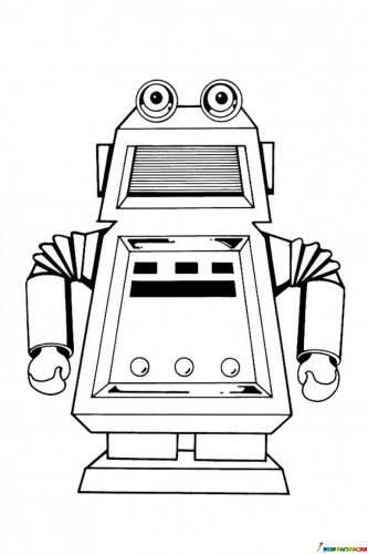 Раскраска Робот-автомат газировки
