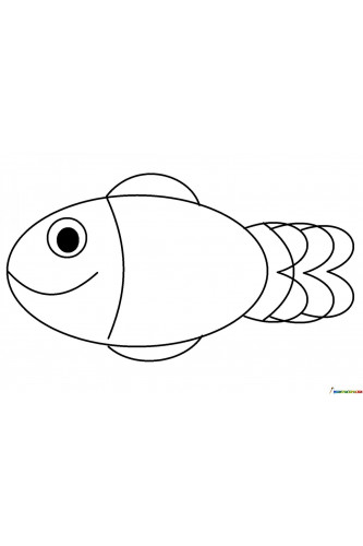 Раскраска Простая рыбка