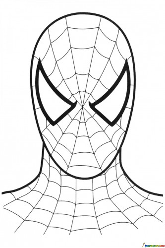 Раскраска Маска Человека паука