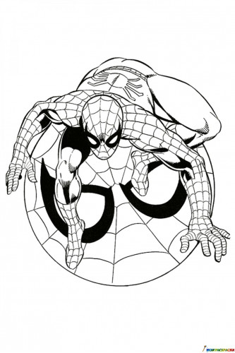 Раскраска Символ Человек-паук