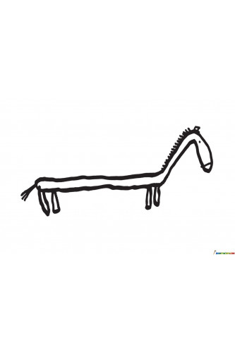 Раскраска Таро Гоми лошадка