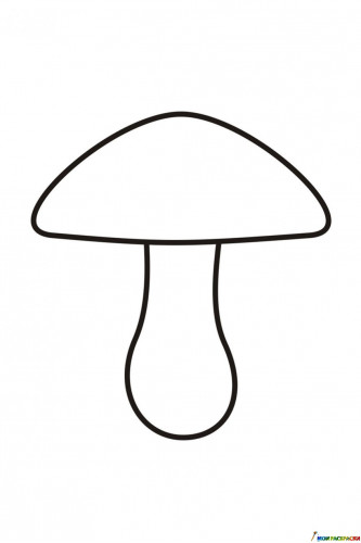Раскраска Самый простой гриб