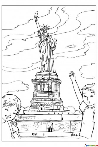 Раскраска Статуя Свободы