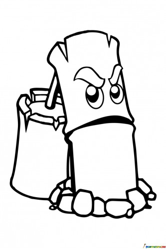 Стреляющий Бамбук из Зомби против растений