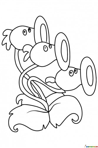 Тристрел из Зомби против растений